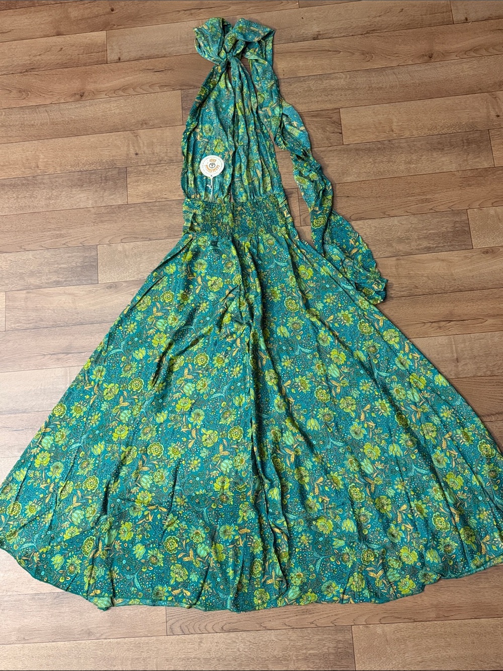 Gardenbelle Shop Size XS Hippie Bohemian Floral Wide Leg Multi Jumpsuit NWT Rare - Picture 4 of 16